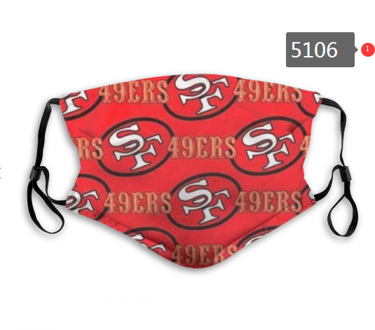 2020 NFL San Francisco 49ers #3 Dust mask with filter